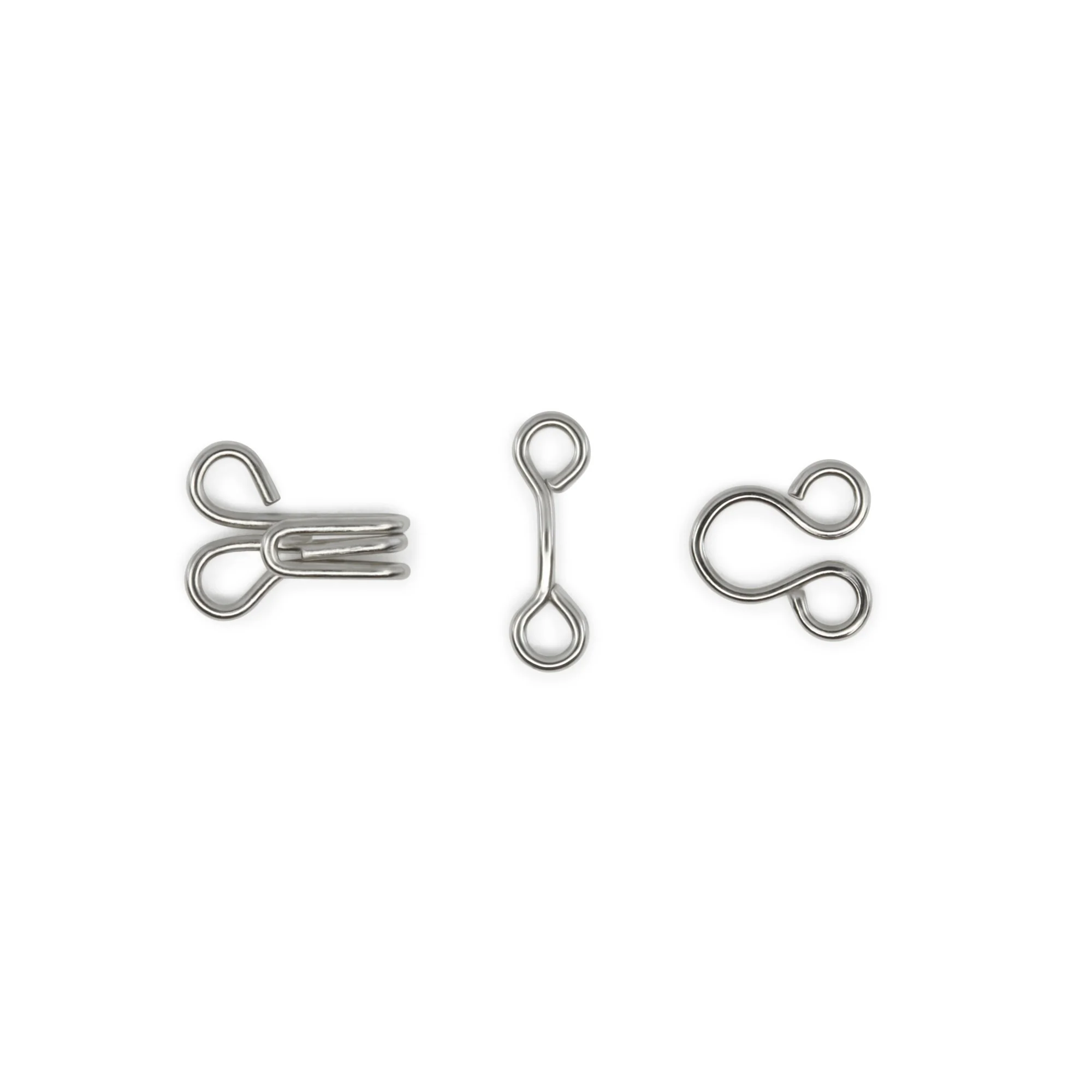 Hooks & Eyes, Size 2, 96 Sets, Nickel - Image 3