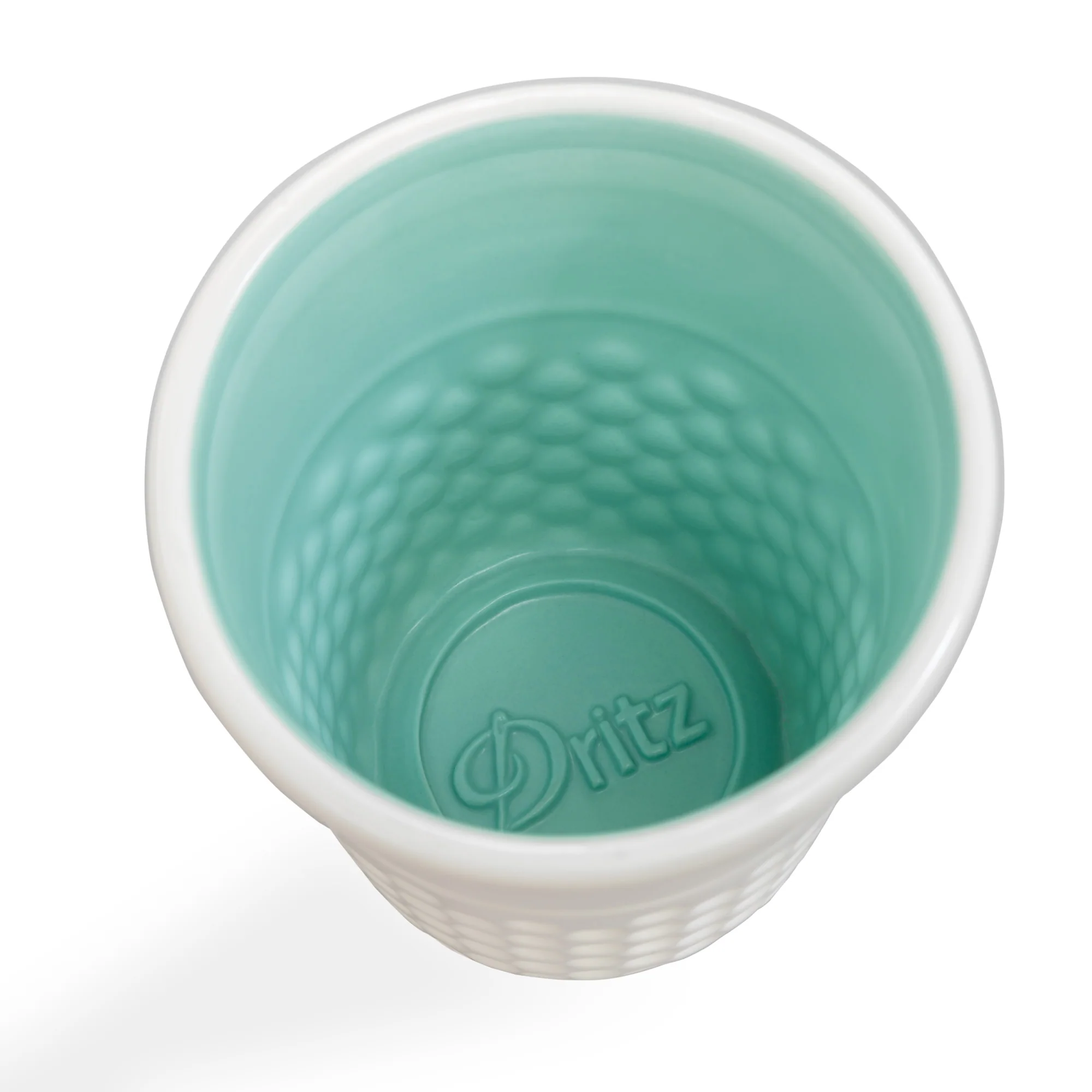 Novelty Ceramic Thimble Container, Aqua - Image 3